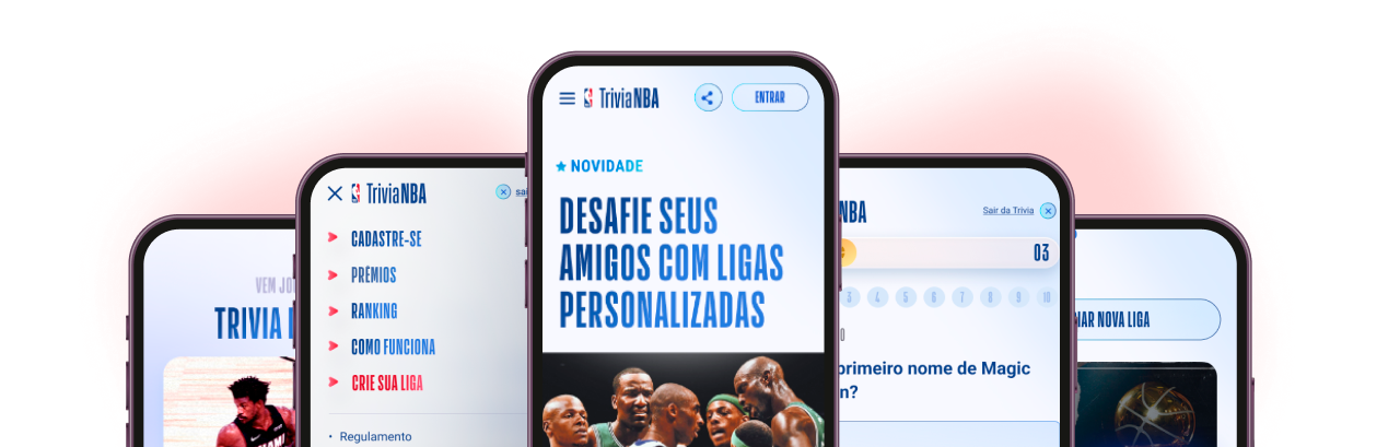 Imagem de telefones acessando o aplicativo.